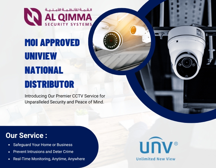 MOI APPROVED cctv supplier-alqimma-doha uniview camera supplier doha qatar